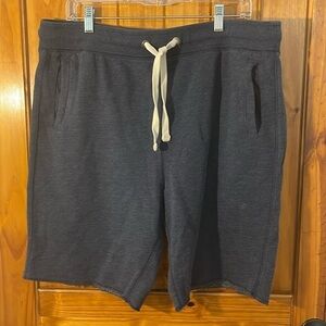 Aeropostale Blue Sweatpant Knit Shorts Pull On drawstring Elastic waist Large